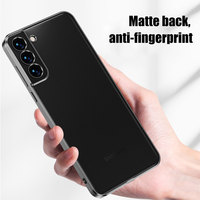 Luksusowe poszycie kwadratowe ramki silikonowe przezroczyste etui do Samsung Galaxy S21 FE S21 S22 Ultra S21 Plus Coque wyczyść tylna okładka 3